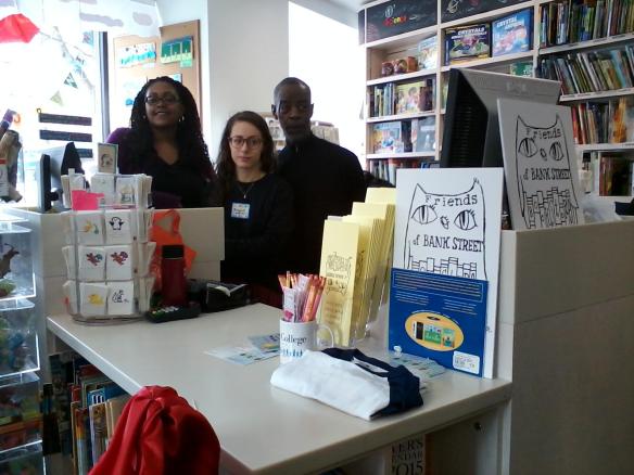 Booksellers at desk