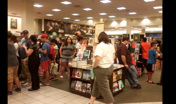queue to buy book
